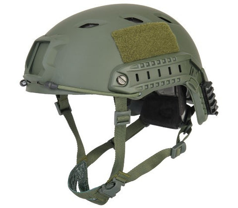 Lancer Tactical SpecOps Military Style NVG Helmet w/ Rails, OD Green - Airsoft Nation