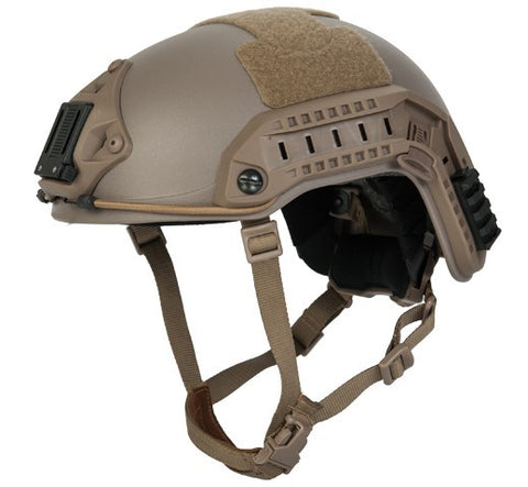 Lancer Tactical Maritime SpecOps Military Style Helmet w/ NVG Mount - Tan - Airsoft Nation