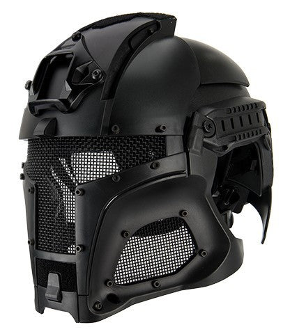 Interstellar Battle Trooper Full Face Airsoft Helmet, Black - Airsoft Nation