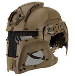 Interstellar Battle Trooper Full Face Airsoft Helmet, Tan - Airsoft Nation