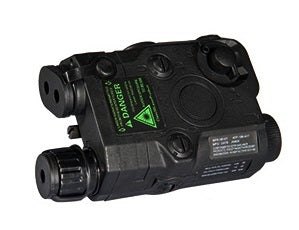 PEQ-15 Battery Box w/ Built In Green Laser, Black - Airsoft Nation