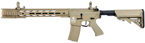 Lancer Tactical Interceptor SPR Hybrid Series High FPS AEG Airsoft Rifle, Tan - Airsoft Nation