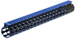 UTG PRO Keymod AR15 15" Super Slim Rail, Black & Blue 2-Tone - Airsoft Nation