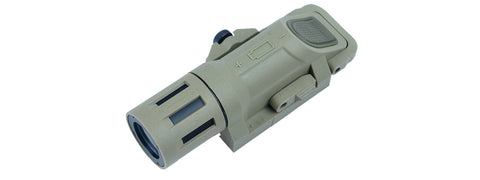 Low-Profile Weapon Mounted Strobe Flashlight, FDE - Airsoft Nation