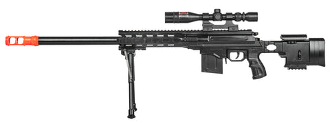 P2589 Plastic Railed Spring Sniper Rifle, Black - Airsoft Nation