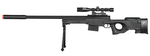 P2703B Plastic L96 Spring Sniper Rifle, Black - Airsoft Nation