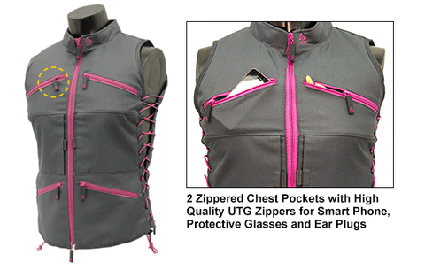 True Huntress Series Grey & Pink Sporting Vest - Airsoft Nation