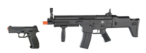 FN Herstal SCAR-L AEG Rifle & FNS-9 Spring Pistol Airsoft Kit, Black - Airsoft Nation