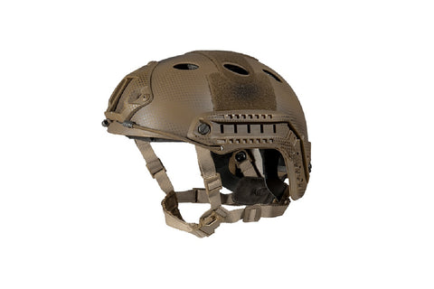 Lancer Tactical SpecOps Military Style Helmet, PJ Type with Rails and Velcro, Navy Seal Custom Tan - Airsoft Nation