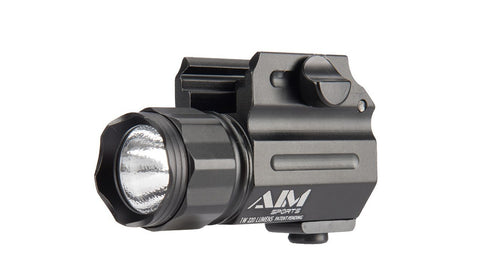AIM Sports 220 Lumens Compact Flashlight, Black - Airsoft Nation