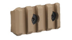 RAPTORS AIRSOFT 4-SLOT KEYMOD RAIL SECTION, TAN - Airsoft Nation