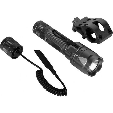 AIM Sports 180 Lumens Flashlight Kit w/ Offset Mount and Pressure Switch, Black - Airsoft Nation