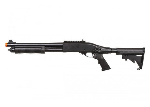 JAG Arms Scattergun TS Gas Powered LE Stock Shotgun, Black - Airsoft Nation