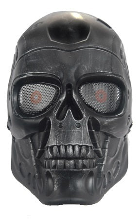 Black & Silver Terminator Mesh Metal Mask - Airsoft Nation