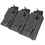 Condor MOLLE Triple Kangaroo Mag Pouch, Black - Airsoft Nation