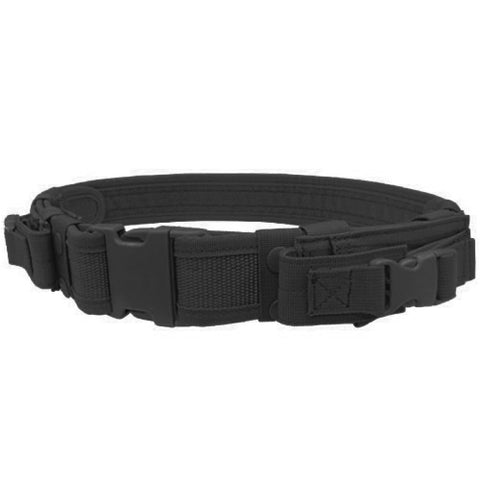 Condor Tactical Belt with Dual Pistol Mag Pouches, Black - Airsoft Nation