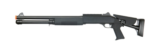 Double Eagle M56DL Tri-Shot Spring Shotgun Long Barrel Retractable Stock - Airsoft Nation