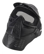 Full Face Mask with Mesh Goggles and Neck Protector, Black - Airsoft Nation
