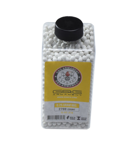 G&G Perfect BBs, 0.25g, 2700 ct. Bottle, White - Airsoft Nation