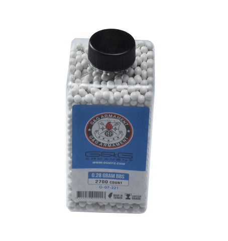 G&G Perfect BBs, 0.28g, 2700 ct. Bottle, White - Airsoft Nation