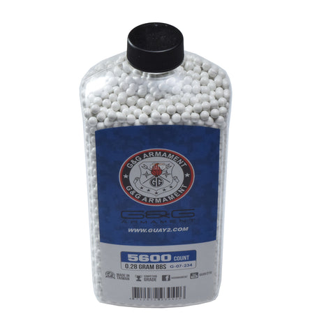 G&G Perfect BBs, 0.28g, 5600 ct. Bottle, White - Airsoft Nation
