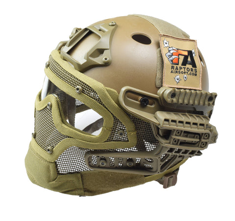 RTQ G4 System PJ Helmet & Full Mask, FDE/Tan - Airsoft Nation