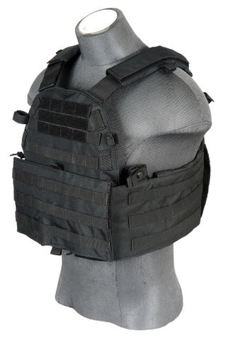 Lancer Tactical 6094 Plate Carrier Vest, Black - Airsoft Nation