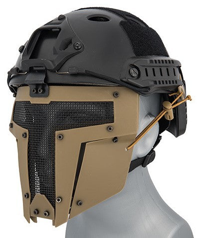 Mesh Mask Face for Airsoft Helmet Systems, Tan - Airsoft Nation