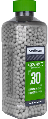 Valken Accelerate 0.30g BBs, 2500 CT., White - Airsoft Nation