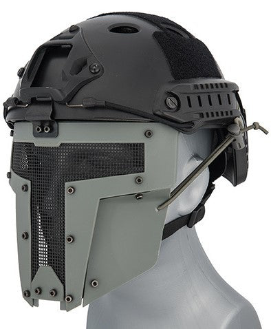 Mesh Mask Face Shield for Airsoft Helmet Systems, Gray - Airsoft Nation