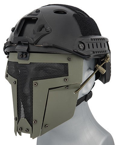 Mesh Mask Face Shield for Airsoft Helmet Systems, OD Green - Airsoft Nation