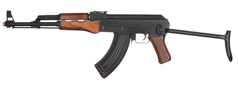 LCK47S Full Metal AK47 Airsoft Rifle w/ Real Wood Grips & Folding Stock - Airsoft Nation