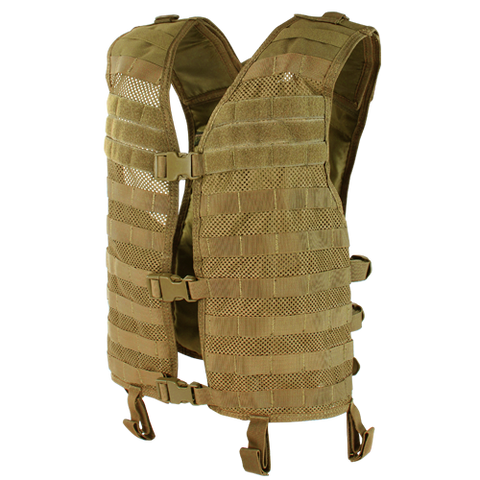 Condor MOLLE Mesh Hydration Tactical Vest, Coyote - Airsoft Nation