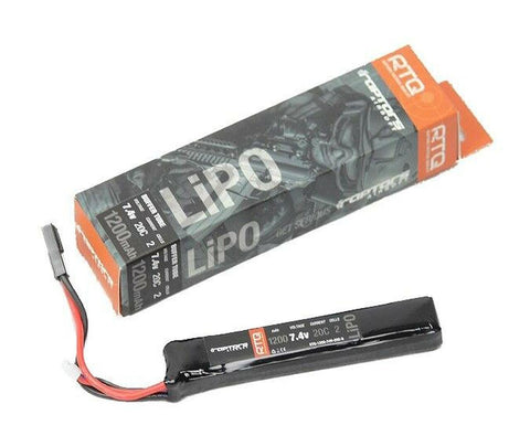 Raptors Airsoft 7.4V 1200 mAh 20C Mini LiPO Battery for Airsoft - Airsoft Nation