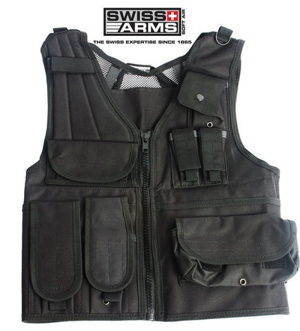 Swiss Arms Tactical Vest - Black - Airsoft Nation