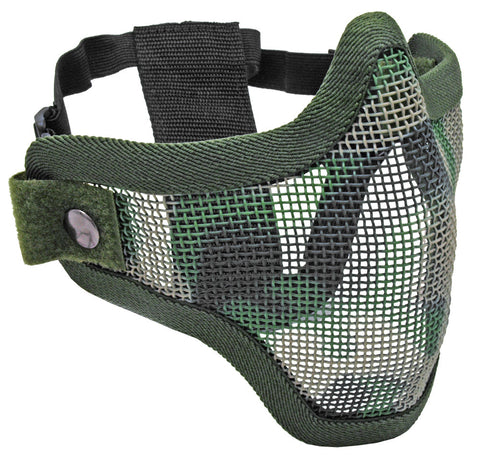2G Steel Mesh Half Face Mask for Airsoft, Jungle Camo - Airsoft Nation