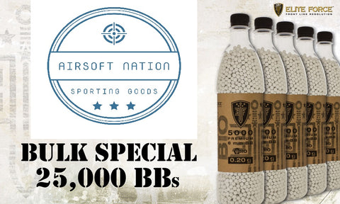Elite Force Biodegradable Airsoft BBs, 0.20g, 25K Bulk Deal - Airsoft Nation