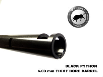 MadBull Black Python 229mm Tight Bore 6.03mm Barrel for SG / AK Beta AEGs - Airsoft Nation