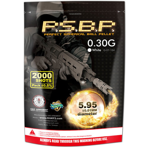 G&G Perfect Spherical BBs, 0.30g, 2000 Rounds, Gray - Airsoft Nation