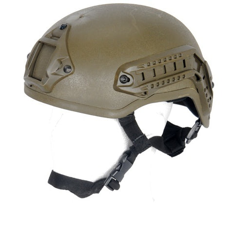 Lancer Tactical MICH 2001 NVG Helmet w/ Rails, OD Green - Airsoft Nation