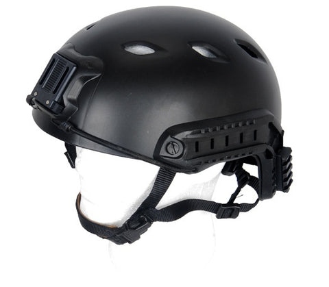 Lancer Tactical SpecOps Military Style NVG Helmet w/ Rails, Black - Airsoft Nation