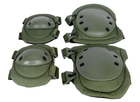 Lancer Tactical Knee and Elbow Pad Set, OD Green - Airsoft Nation